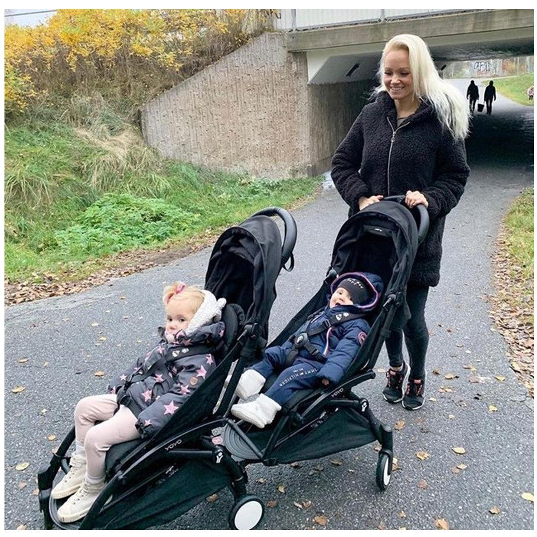 Babyzen YOYO Connect Double Stroller 6+ / 6+ Bundle - Black / Black