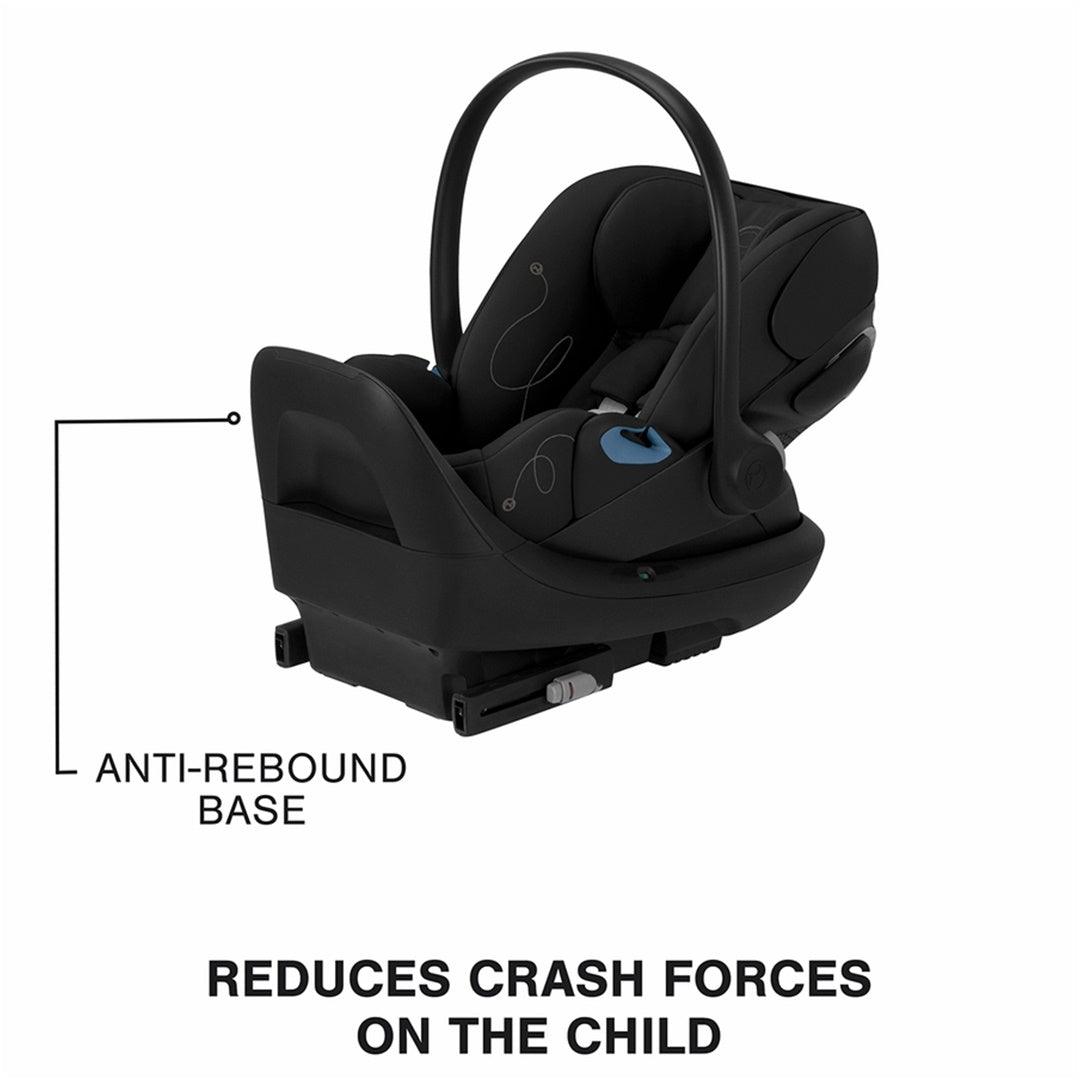 Cybex Cloud G Basic Comfort Extend Reclining Infant Car Seat with Anti-Rebound Bar - Moon Black