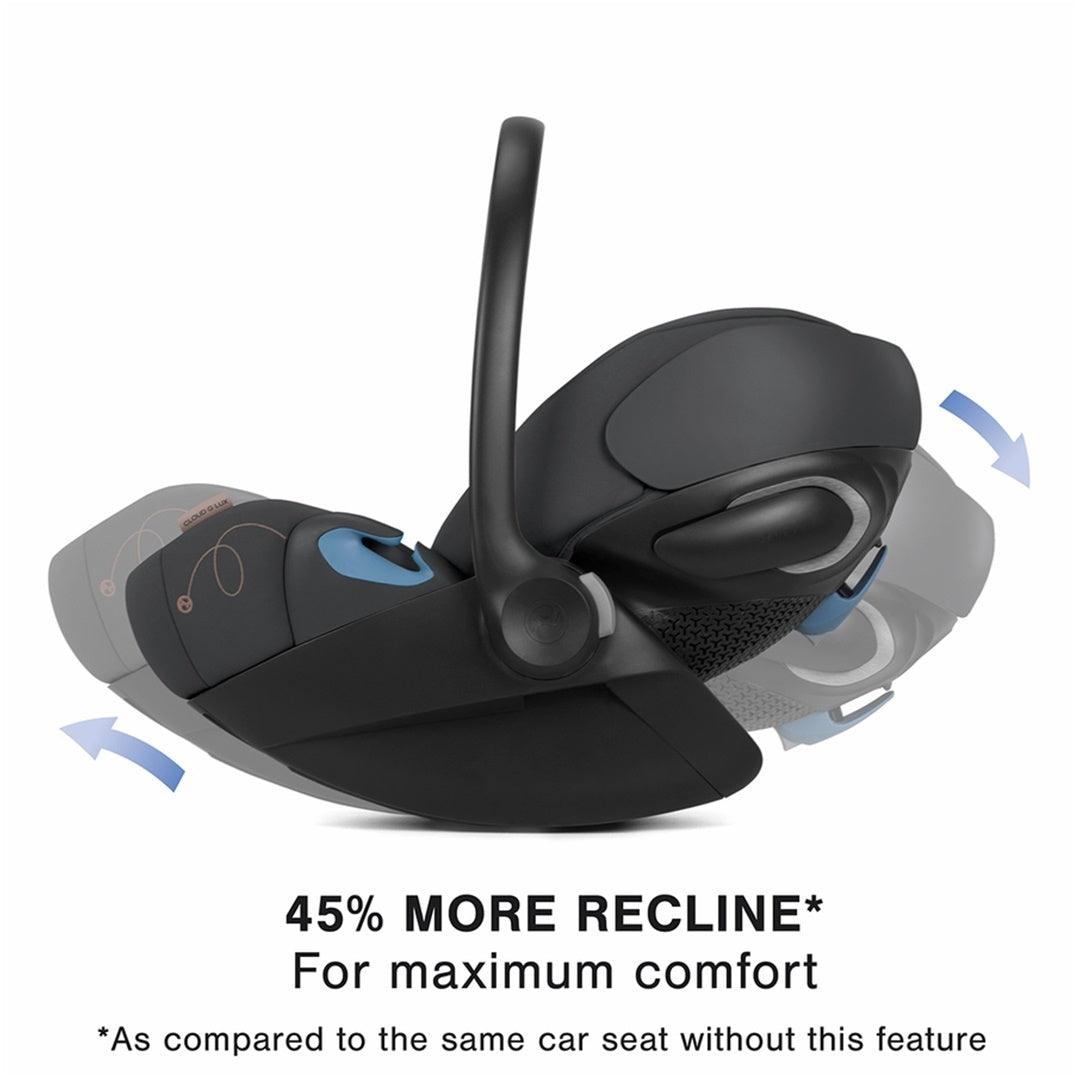 Cybex Cloud G Basic Comfort Extend Reclining Infant Car Seat with Anti-Rebound Bar - Moon Black