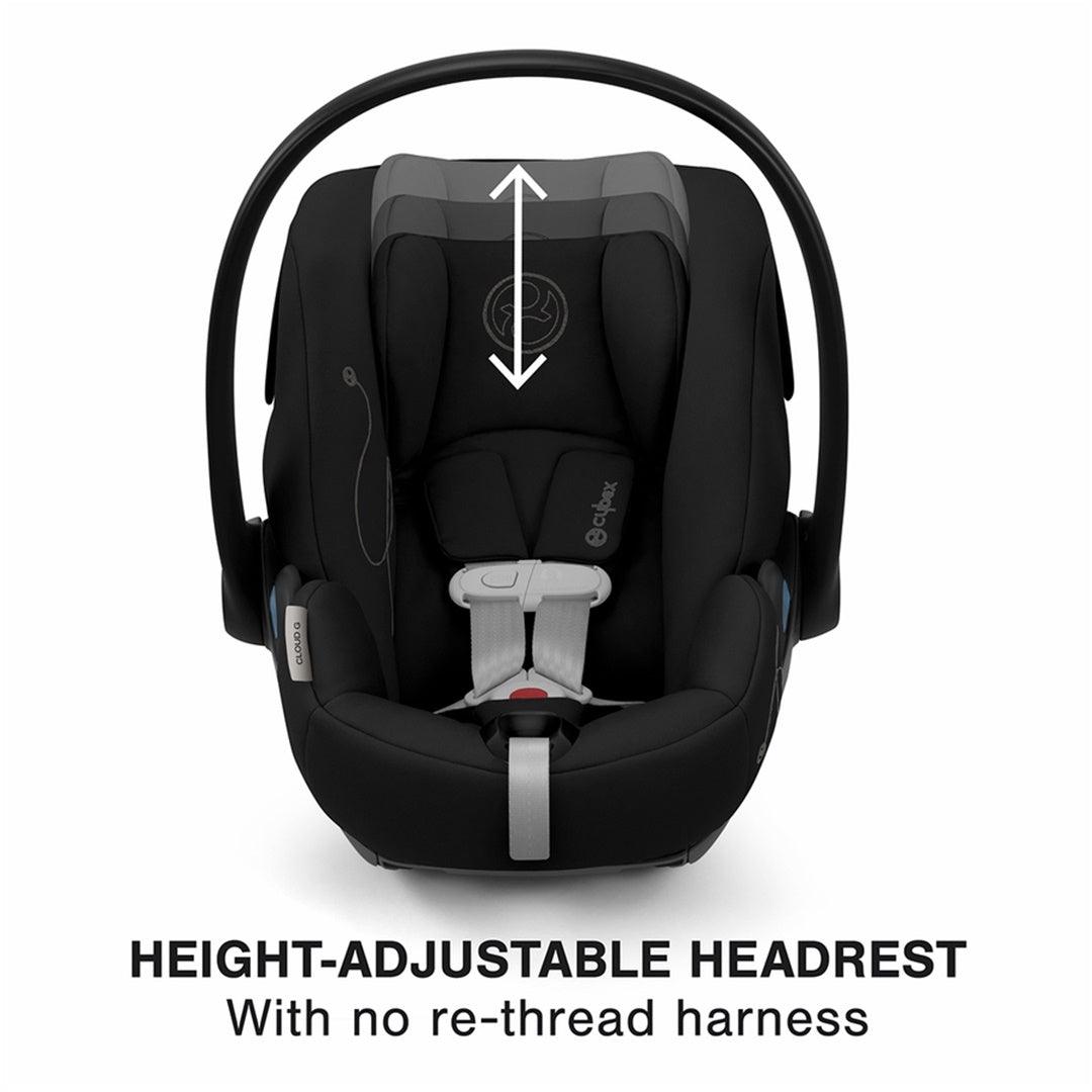 Cybex Cloud G Basic Comfort Extend Reclining Infant Car Seat with Anti-Rebound Bar - Moon Black