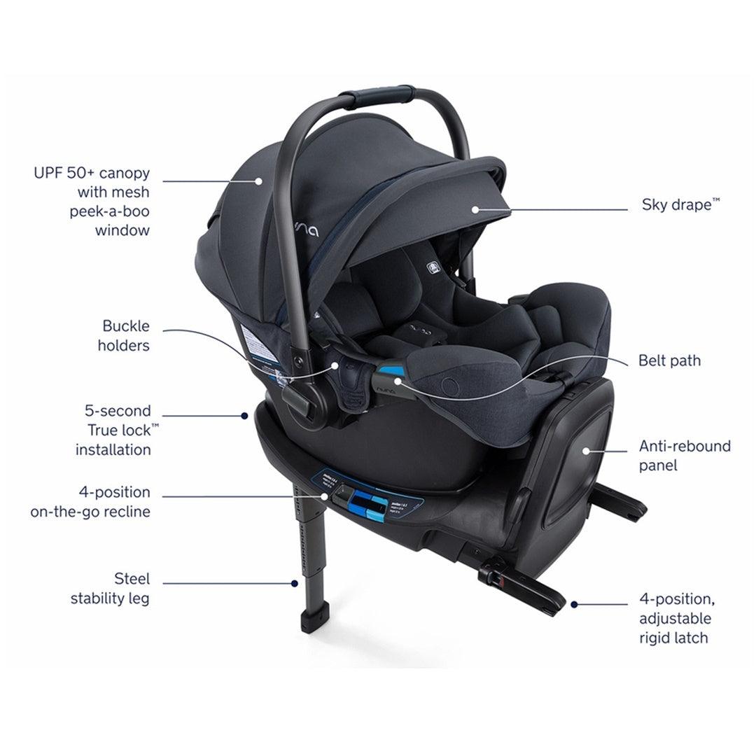 Nuna PIPA RX Infant Car Seat + RELX Base with Load Leg - Ocean