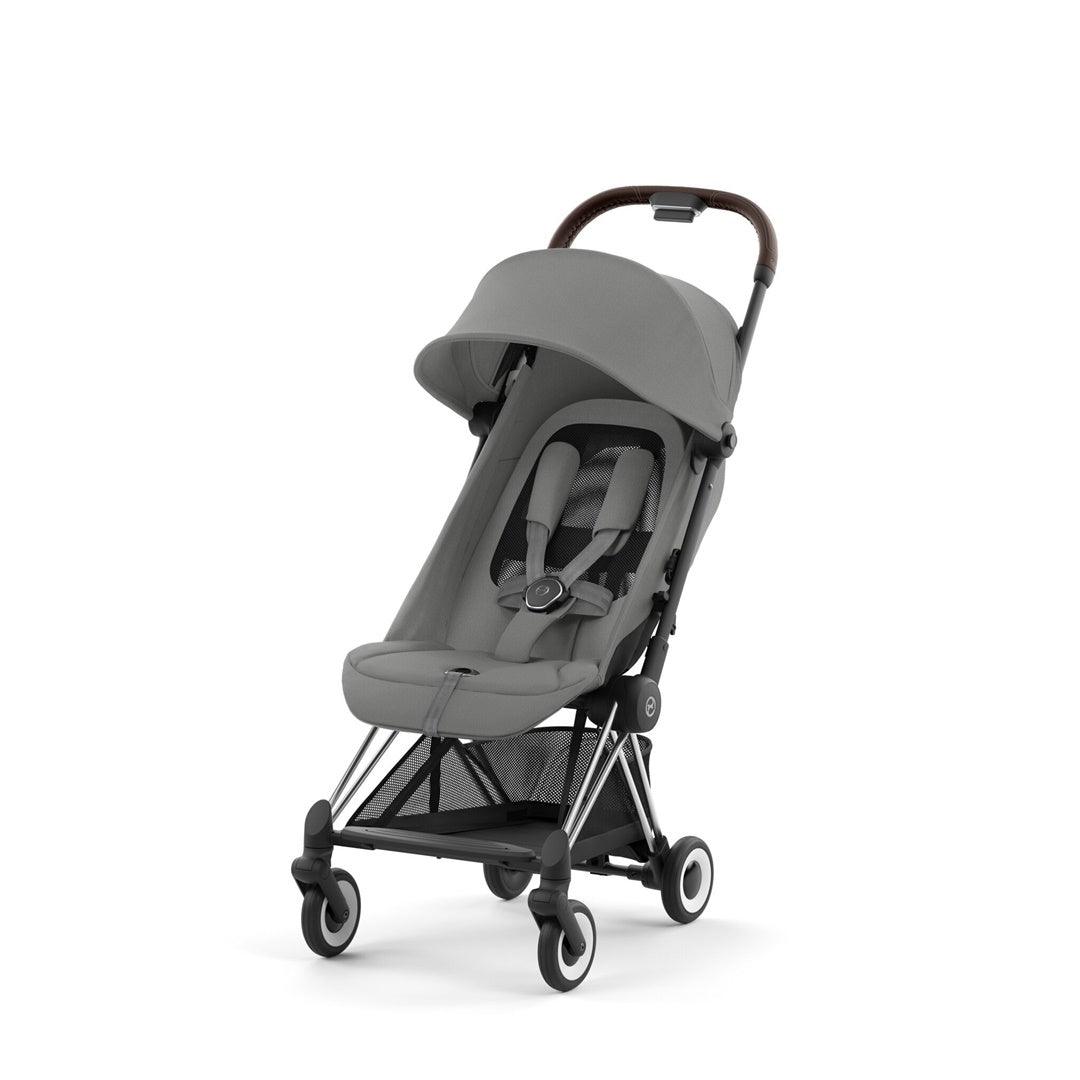 Cybex COYA Compact Stroller - Chrome / Dark Brown / Mirage Grey