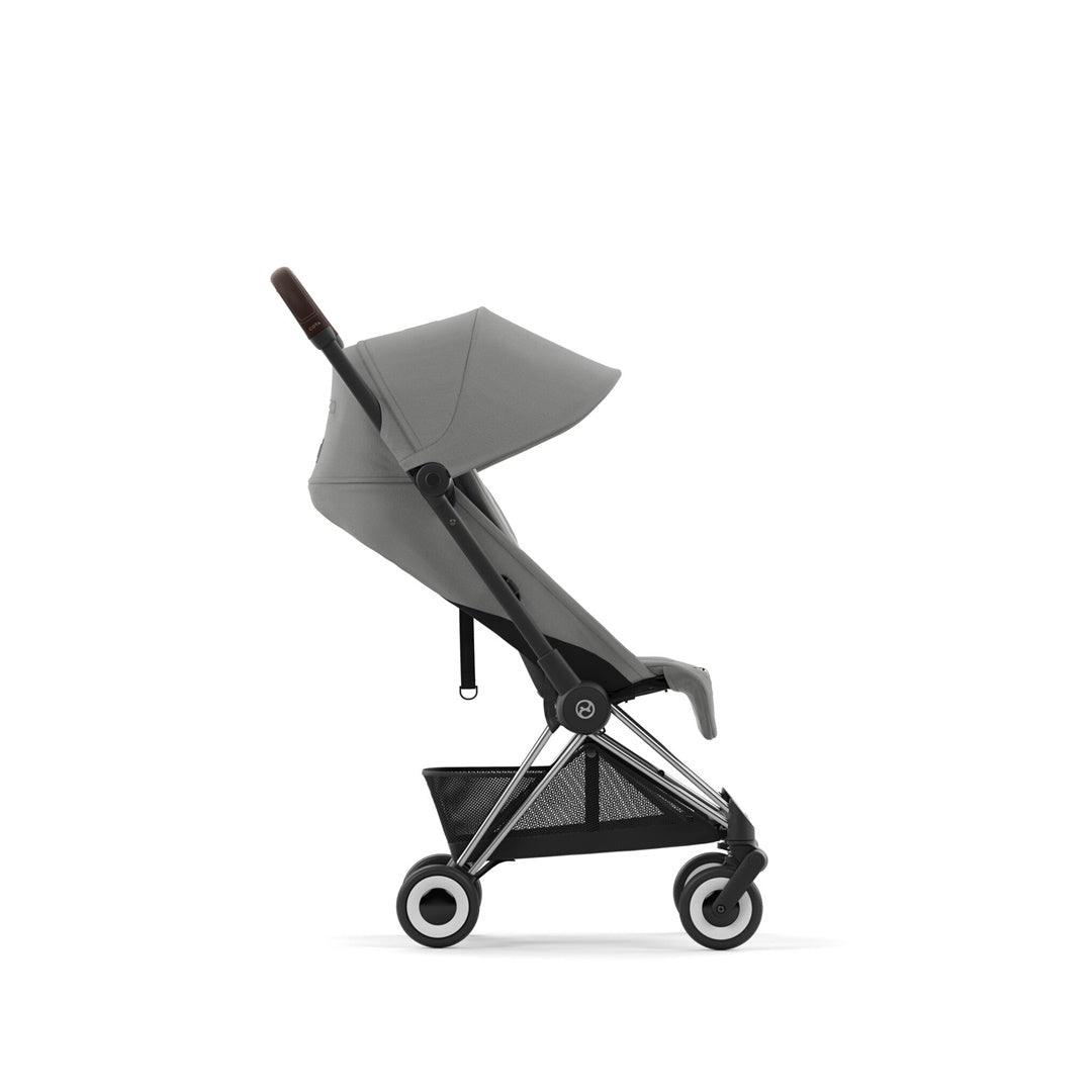 Cybex COYA Compact Stroller - Chrome / Dark Brown / Mirage Grey