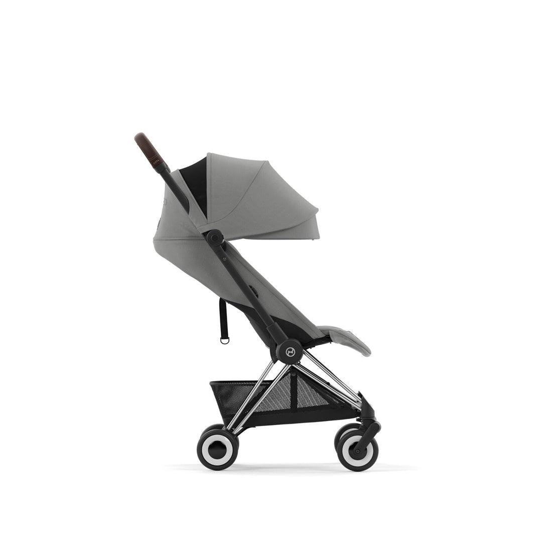 Cybex COYA Compact Stroller - Chrome / Dark Brown / Mirage Grey