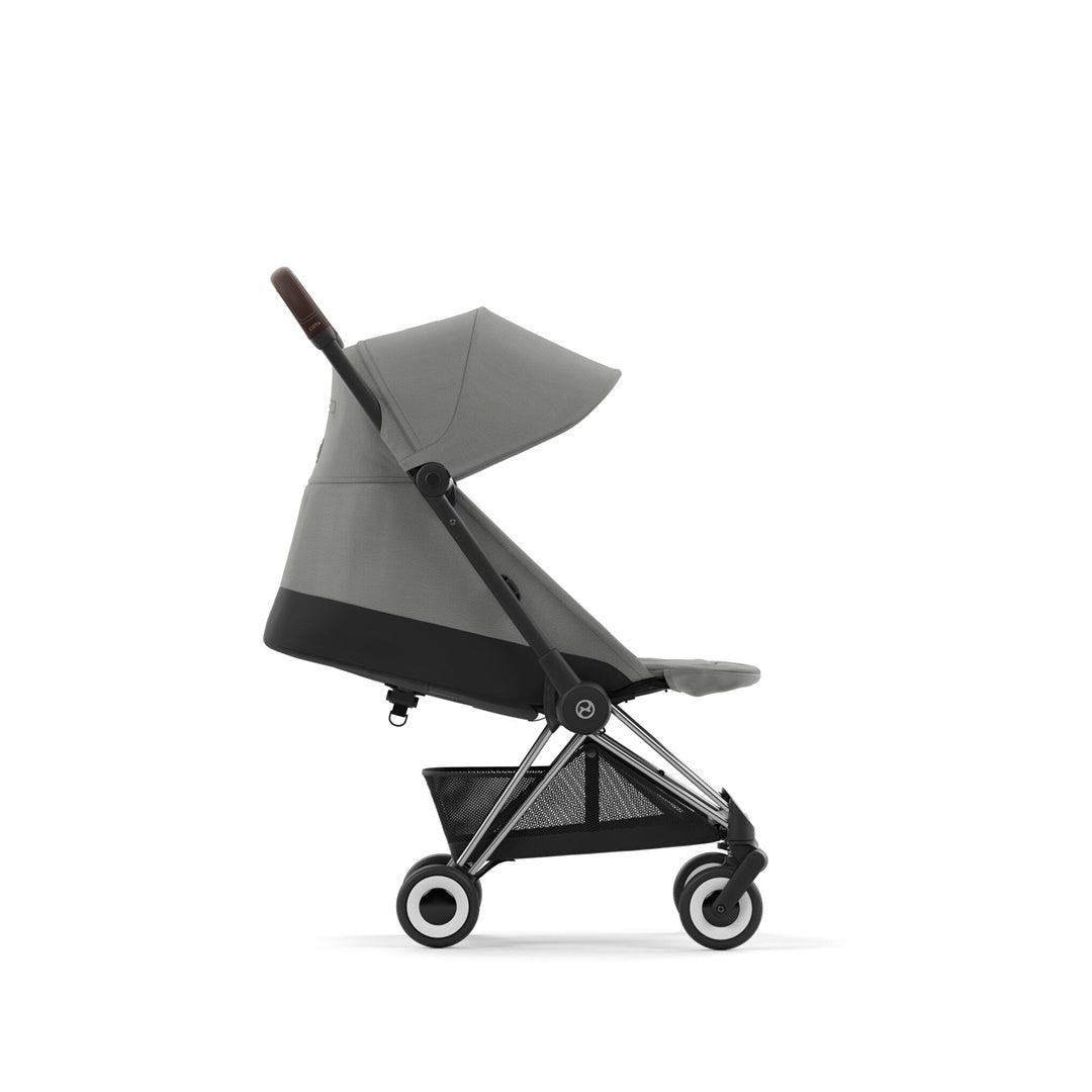 Cybex COYA Compact Stroller - Chrome / Dark Brown / Mirage Grey