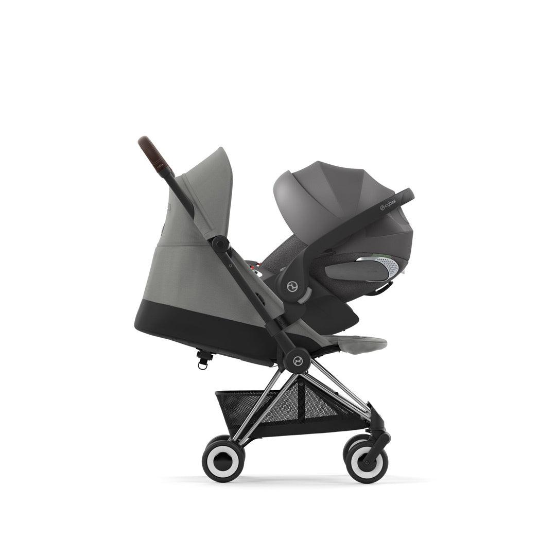 Cybex COYA Compact Stroller - Chrome / Dark Brown / Mirage Grey