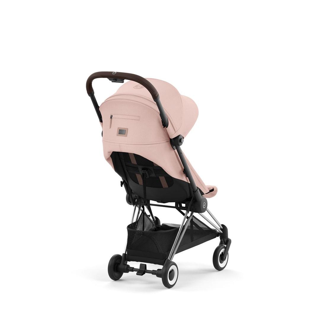 Cybex COYA Compact Stroller - Chrome / Dark Brown / Peach Pink