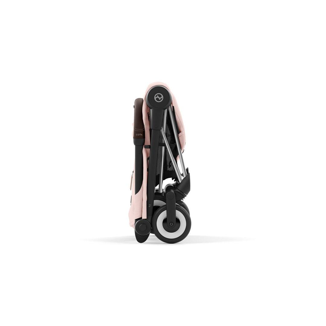 Cybex COYA Compact Stroller - Chrome / Dark Brown / Peach Pink