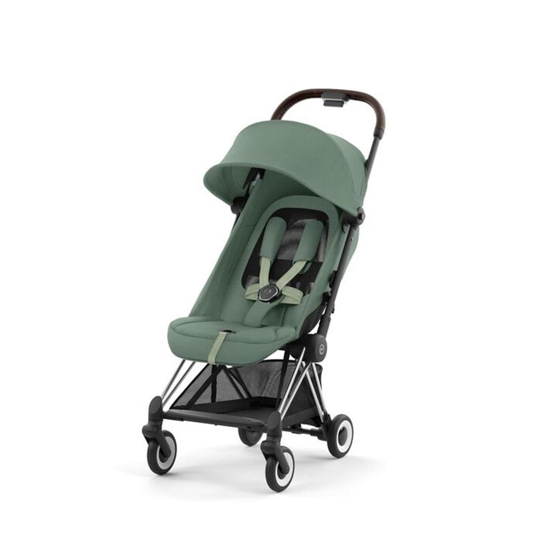 Cybex COYA Compact Strolle - Chrome Dark Brown/Leaf Green
