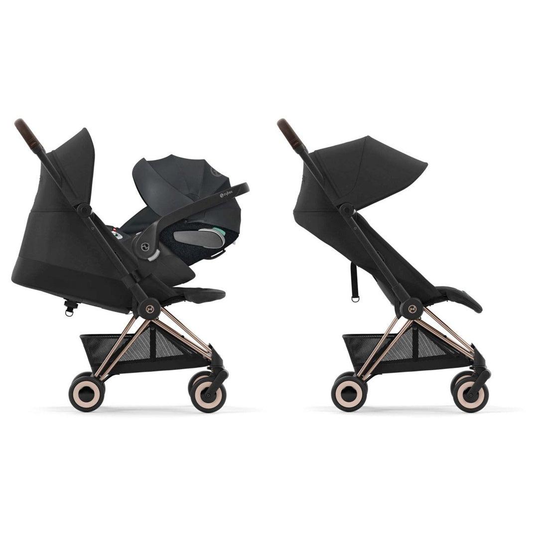 Cybex COYA Compact Stroller - Chrome / Dark Brown / Off White
