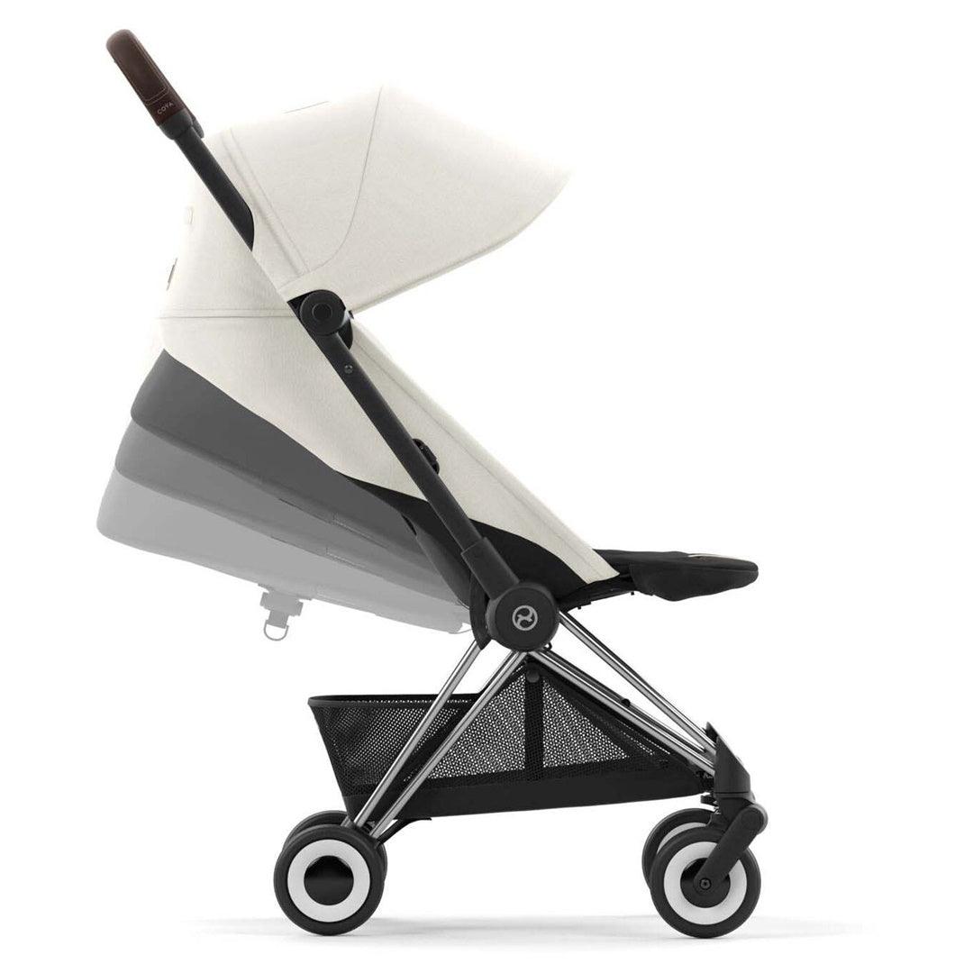 Cybex COYA Compact Stroller - Chrome / Dark Brown / Off White