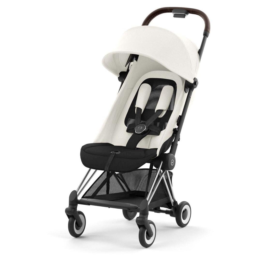 Cybex COYA Compact Stroller - Chrome / Dark Brown / Off White