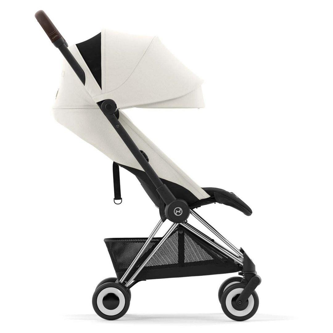 Cybex COYA Compact Stroller - Chrome / Dark Brown / Off White
