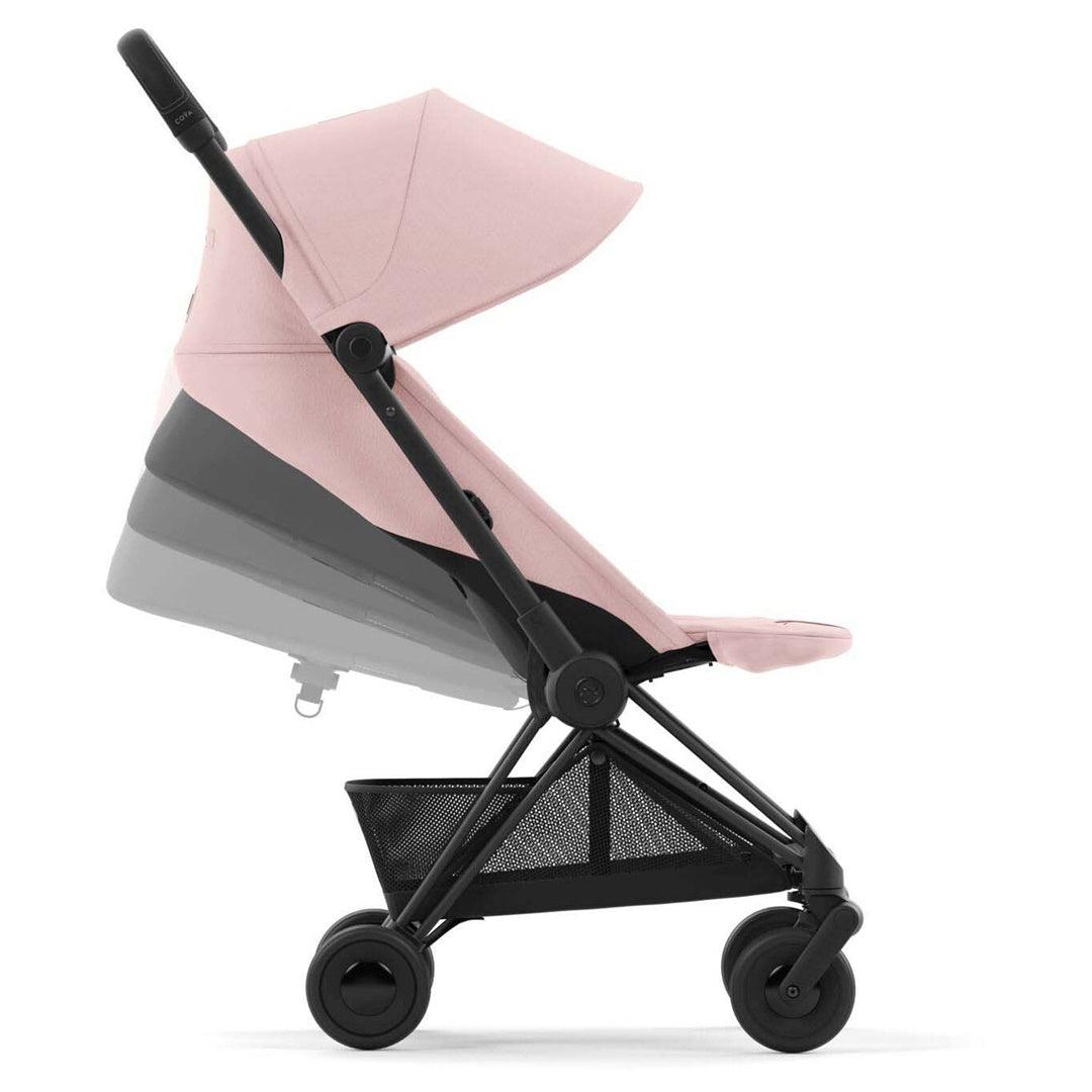 Cybex COYA Compact Stroller - Matte Black / Peach Pink