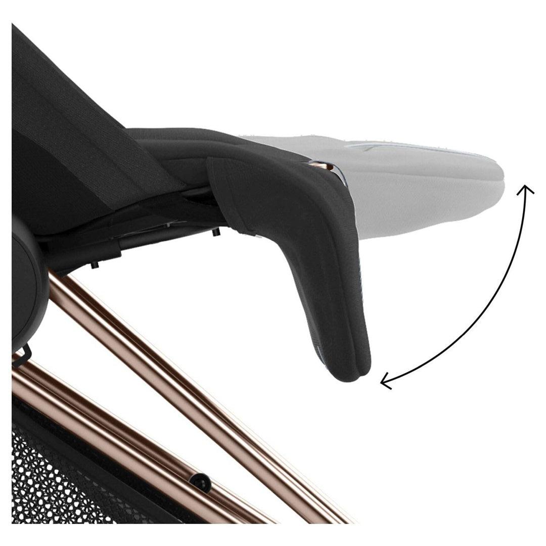 Cybex COYA Compact Stroller - Matte Black / Peach Pink