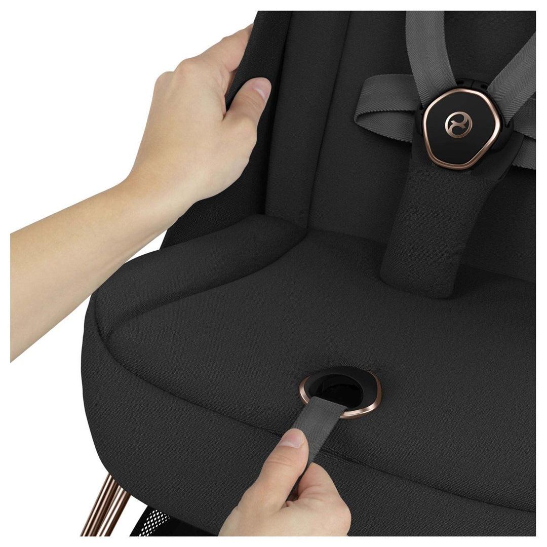 Cybex COYA Compact Stroller - Matte Black / Peach Pink