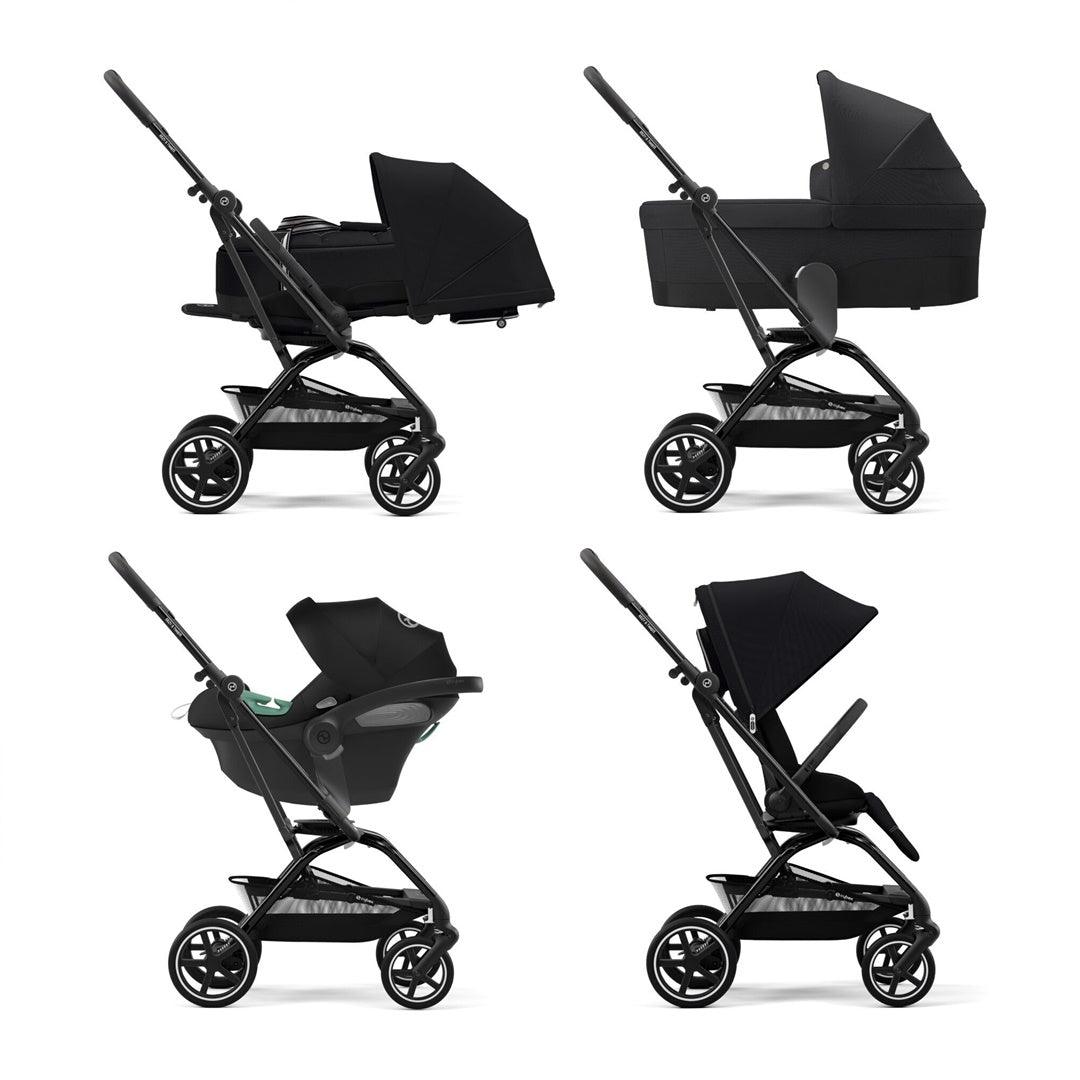Cybex Eezy S Twist +2 V2 Stroller - Moon Black
