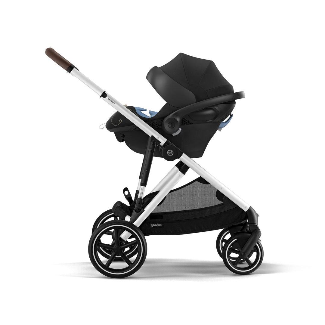 Cybex Gazelle S 2 Single-to-Double Stroller - Silver Frame / Moon Black