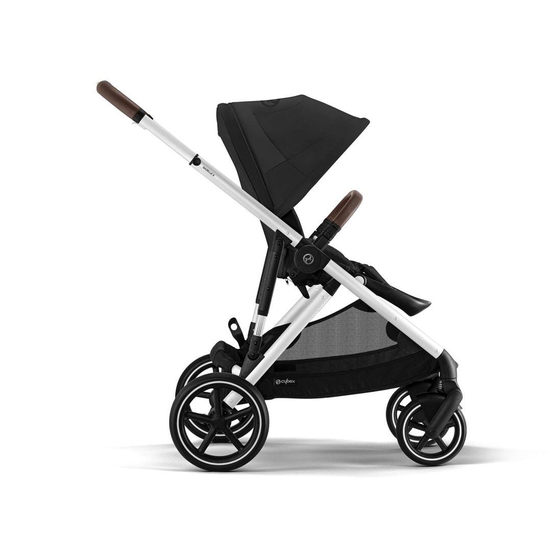 Cybex Gazelle S 2 Single-to-Double Stroller - Silver Frame / Moon Black