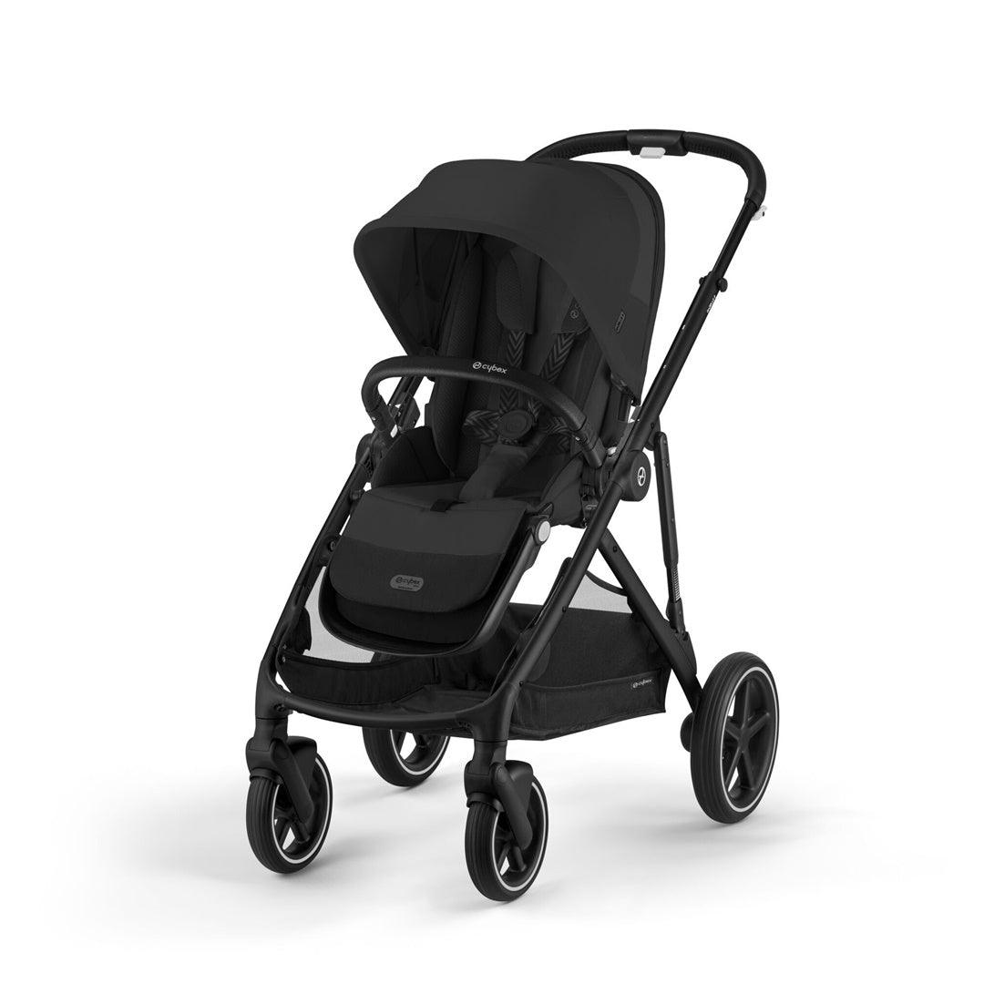 Cybex Gazelle S 2 Single-to-Double Stroller - Black Frame / Moon Black