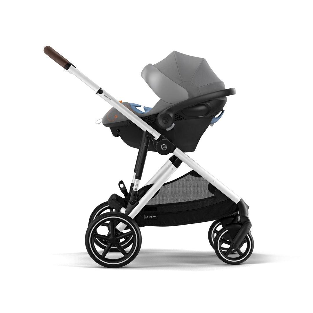 Cybex Gazelle S 2 Single-to-Double Stroller - Silver Frame / Lava Grey