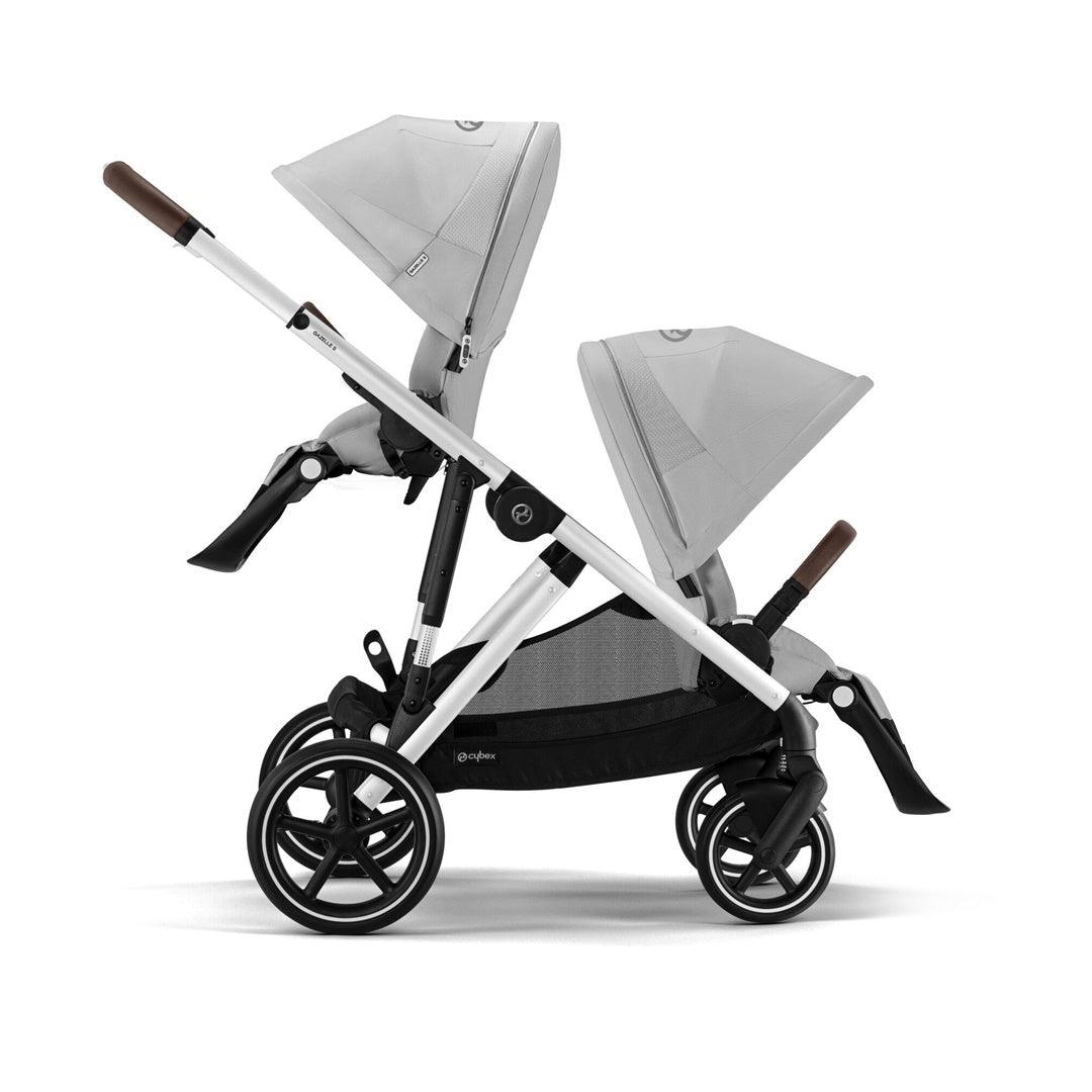 Cybex Gazelle S 2 Single-to-Double Stroller - Silver Frame / Lava Grey