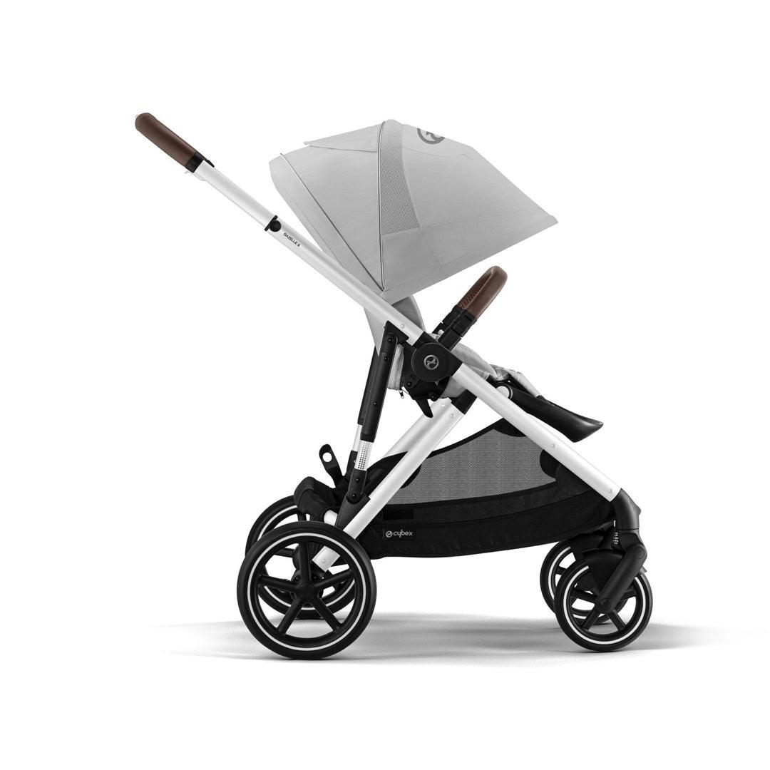 Cybex Gazelle S 2 Single-to-Double Stroller - Silver Frame / Lava Grey
