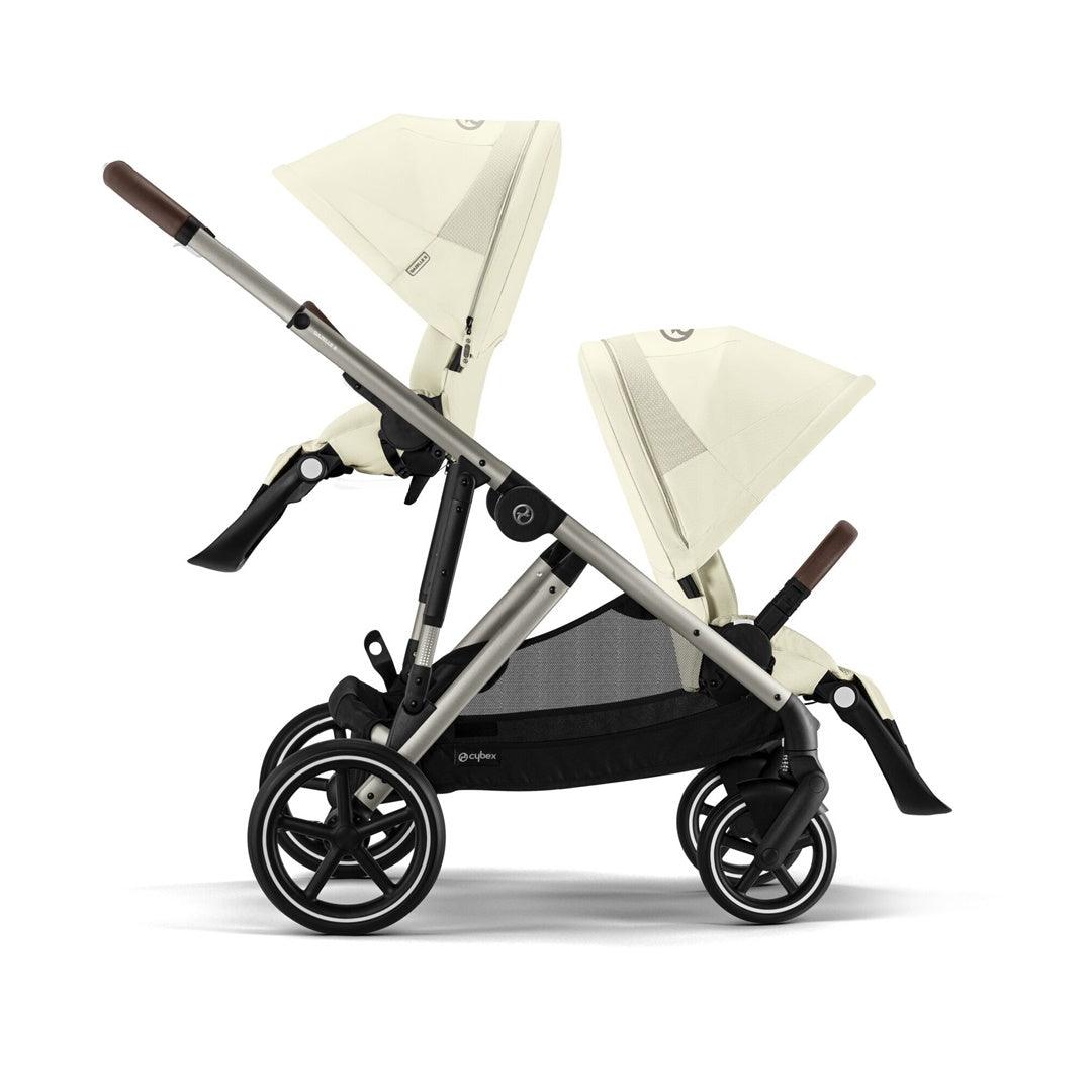 Cybex Gazelle S 2 Single-to-Double Stroller - Taupe Frame / Seashell Beige