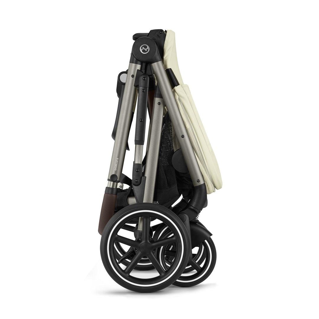 Cybex Gazelle S 2 Single-to-Double Stroller - Taupe Frame / Seashell Beige