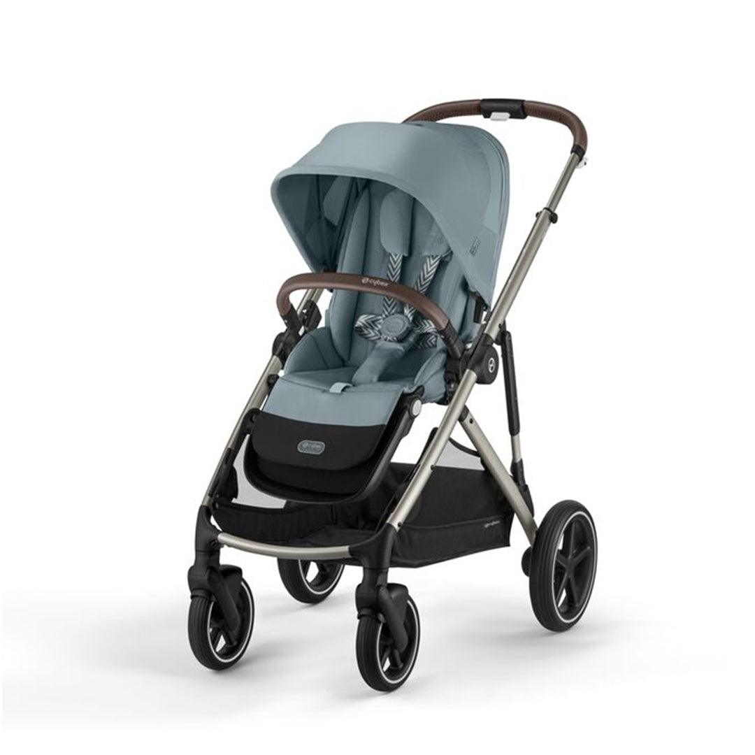 Cybex Gazelle S 2 Single-to-Double Stroller - Taupe Frame / Sky Blue