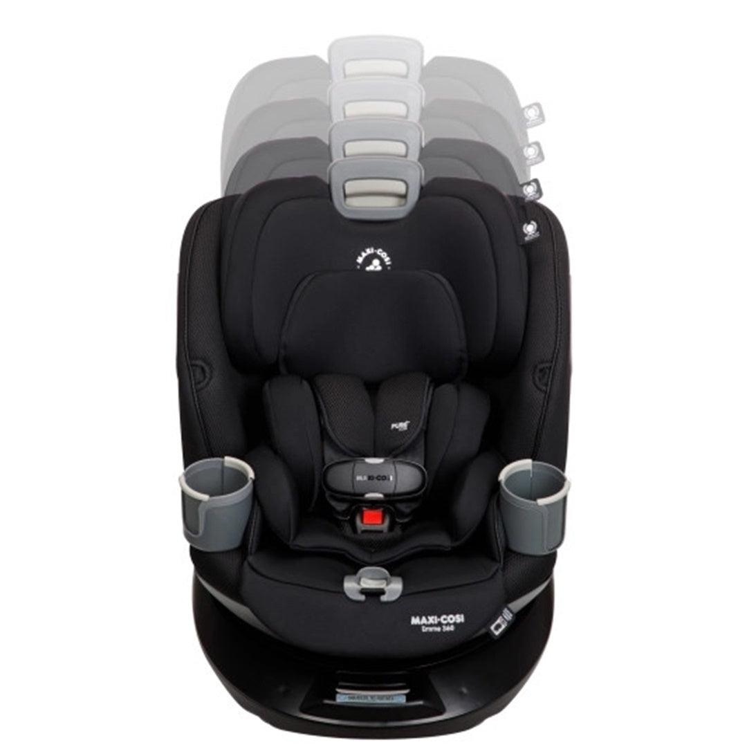 Maxi-Cosi - Emme 360 All-in-One Rotational Convertible Car Seat, Midnight Black