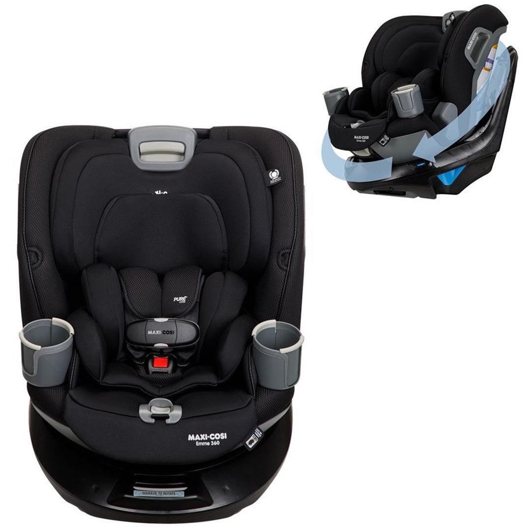 Maxi-Cosi - Emme 360 All-in-One Rotational Convertible Car Seat, Midnight Black
