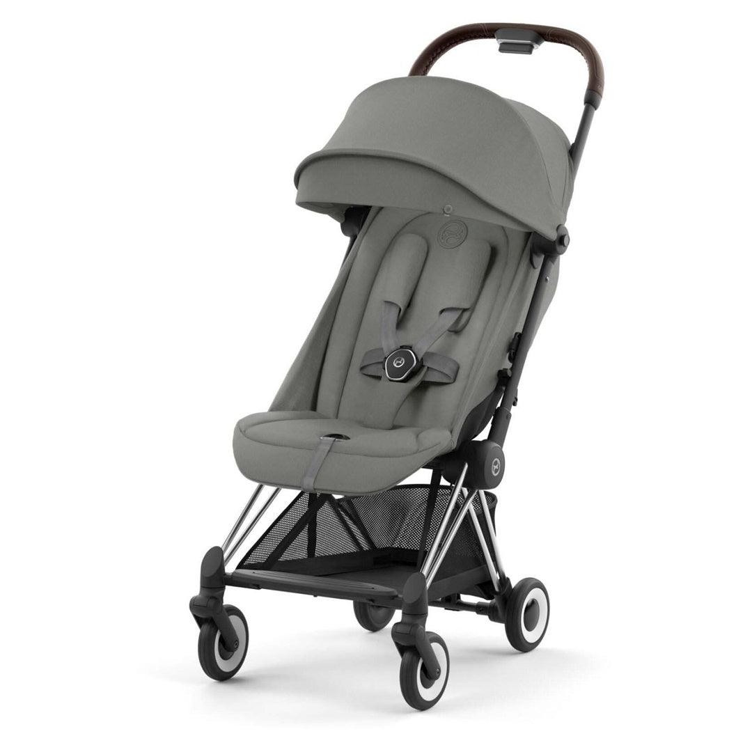 Cybex COYA Compact Stroller - Chrome / Dark Brown / Mirage Grey
