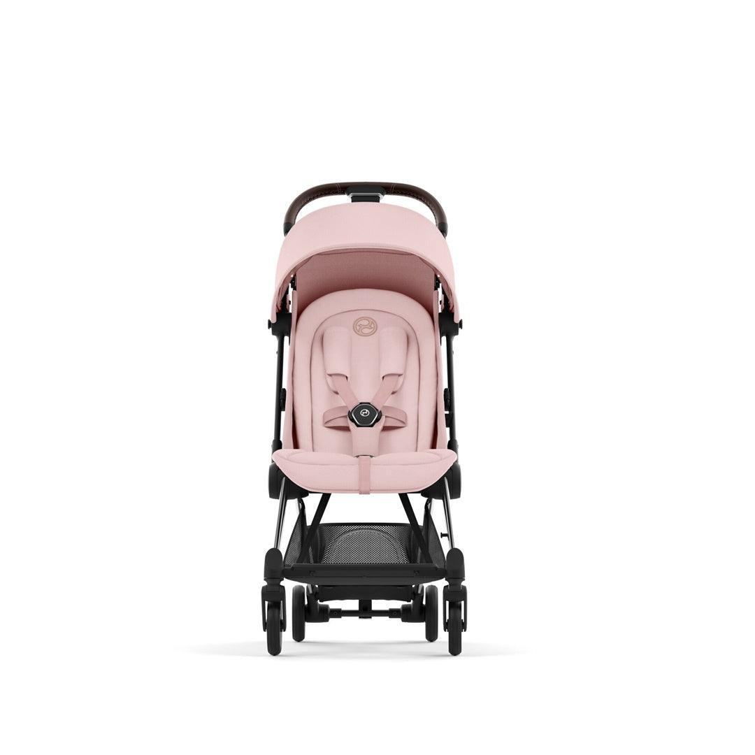 Cybex COYA Compact Stroller - Chrome / Dark Brown / Peach Pink