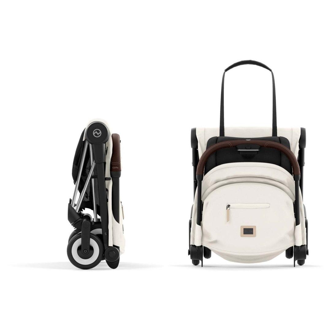 Cybex COYA Compact Stroller - Chrome / Dark Brown / Off White