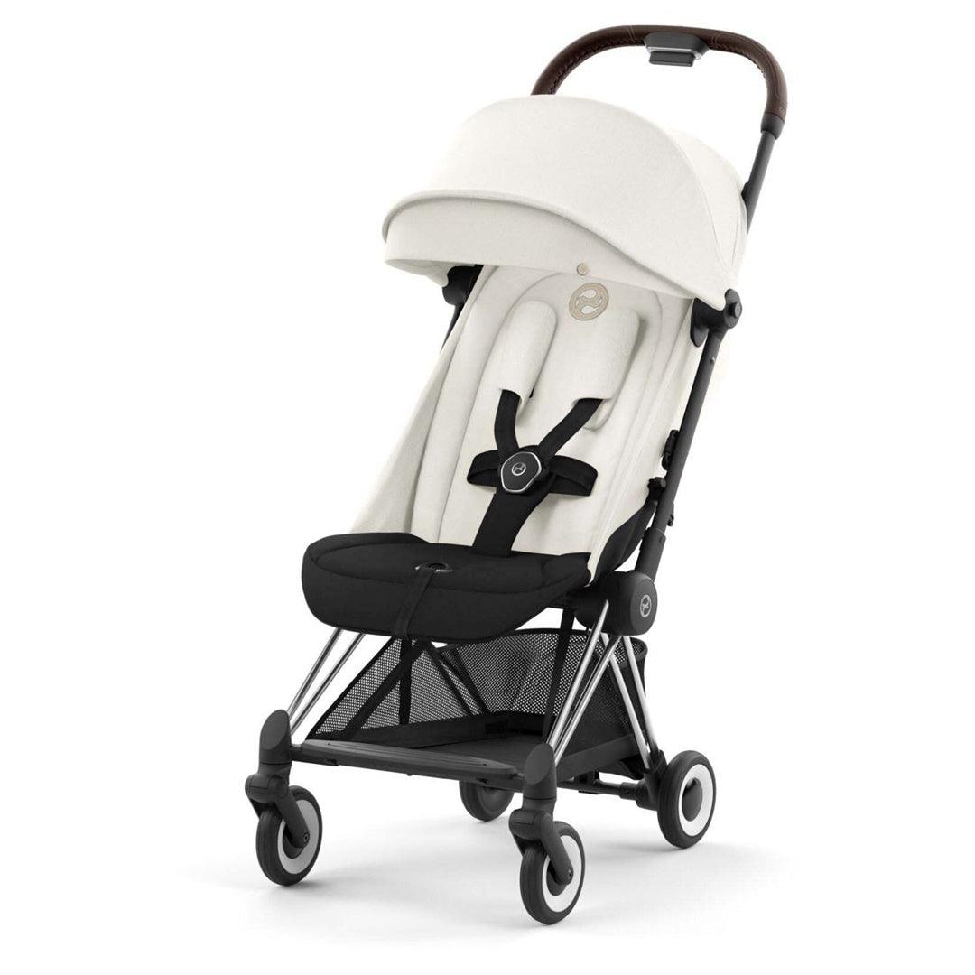 Cybex COYA Compact Stroller - Chrome / Dark Brown / Off White