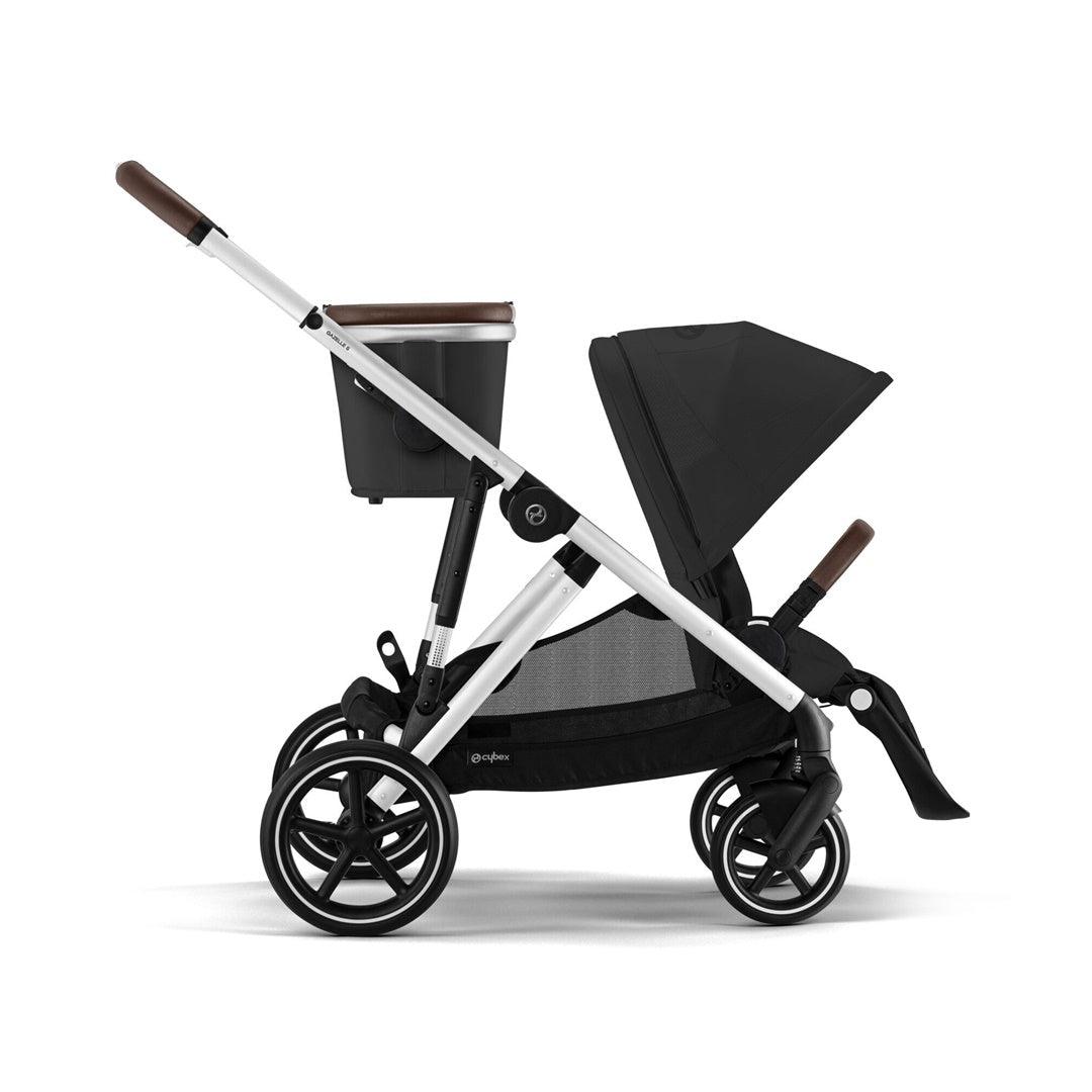 Cybex Gazelle S 2 Single-to-Double Stroller - Silver Frame / Moon Black