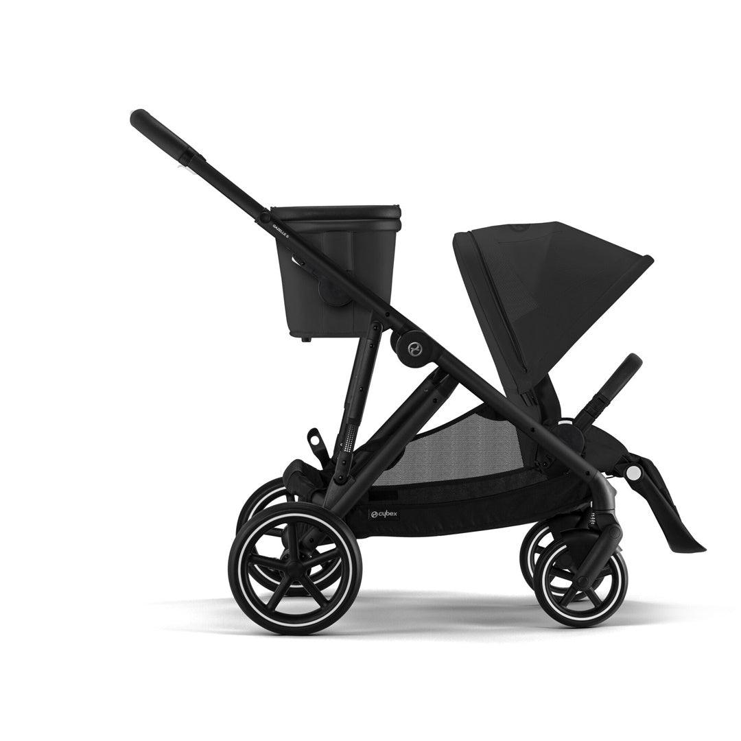 Cybex Gazelle S 2 Single-to-Double Stroller - Black Frame / Moon Black