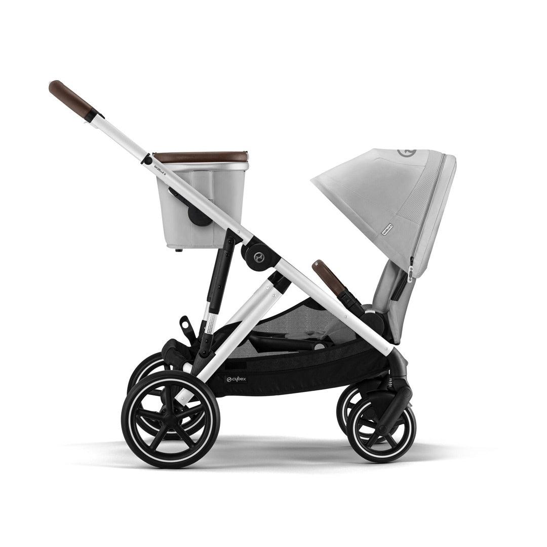Cybex Gazelle S 2 Single-to-Double Stroller - Silver Frame / Lava Grey