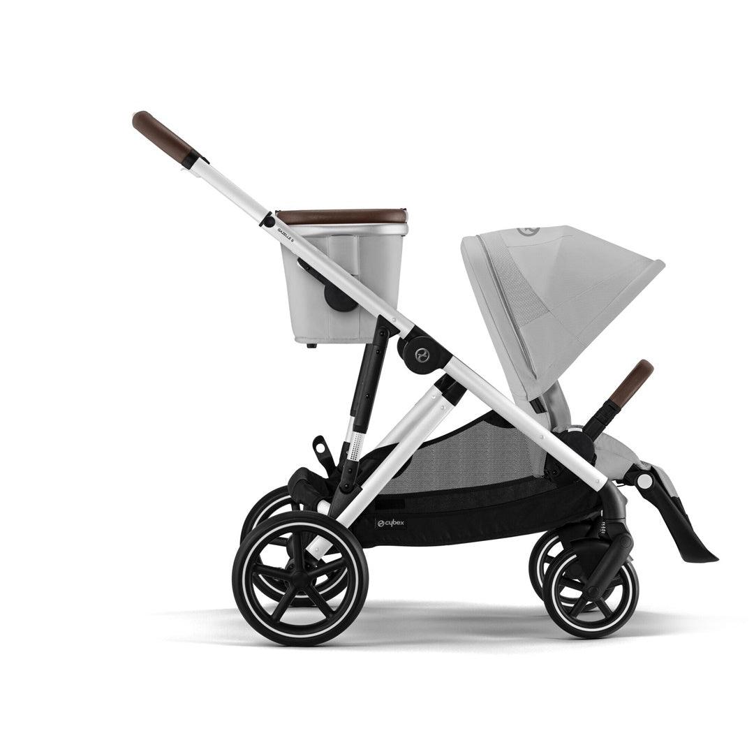 Cybex Gazelle S 2 Single-to-Double Stroller - Silver Frame / Lava Grey