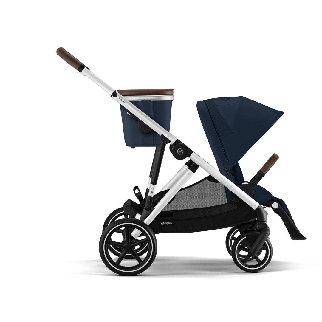 Cybex Gazelle S 2 Single-to-Double Stroller - Silver Frame / Ocean Blue