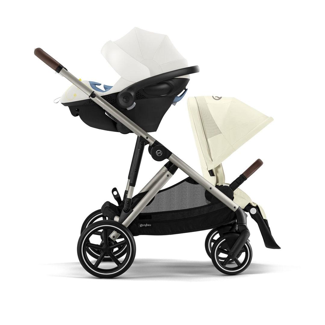 Cybex Gazelle S 2 Single-to-Double Stroller - Taupe Frame / Seashell Beige