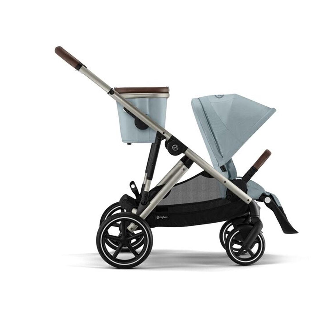 Cybex Gazelle S 2 Single-to-Double Stroller - Taupe Frame / Sky Blue