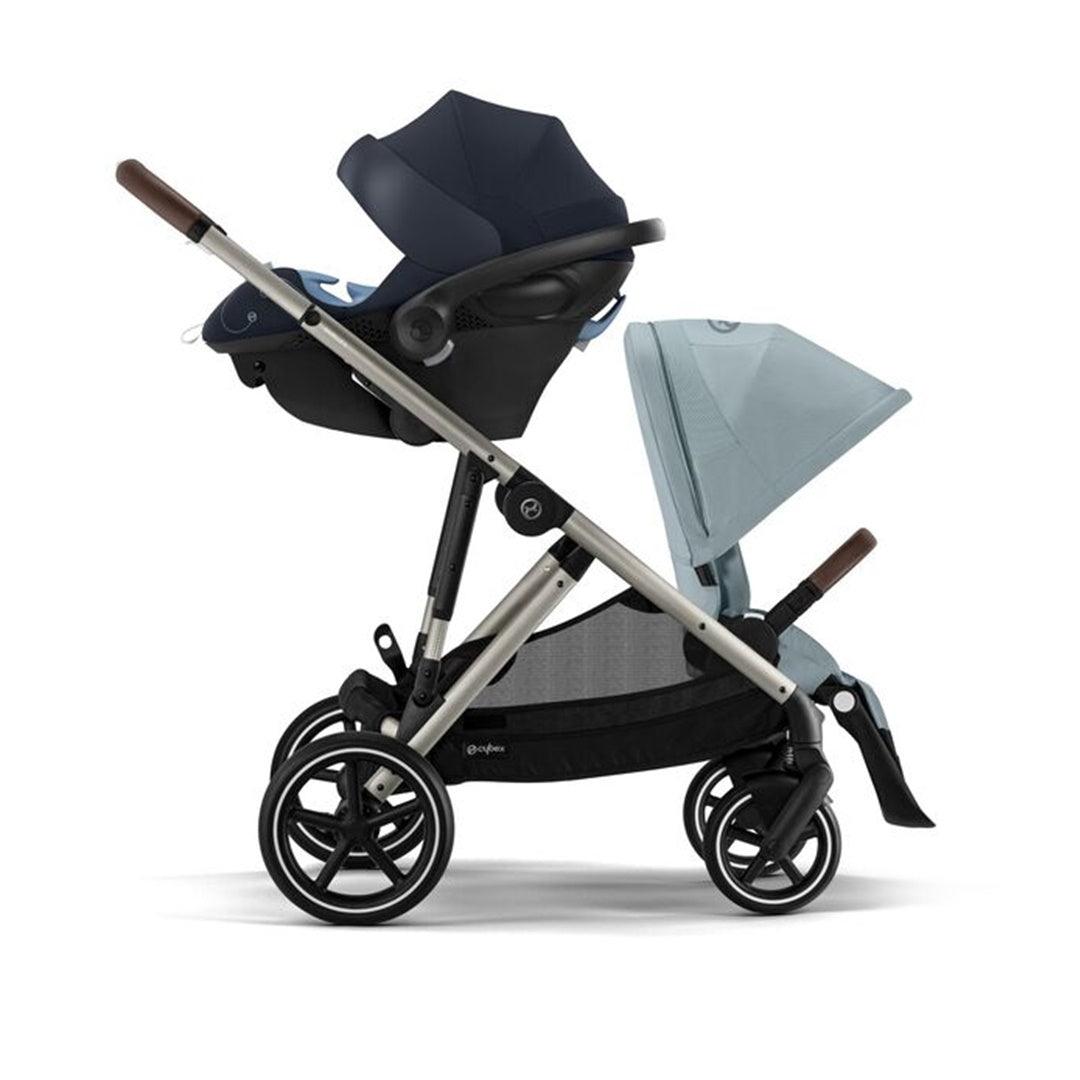 Cybex Gazelle S 2 Single-to-Double Stroller - Taupe Frame / Sky Blue