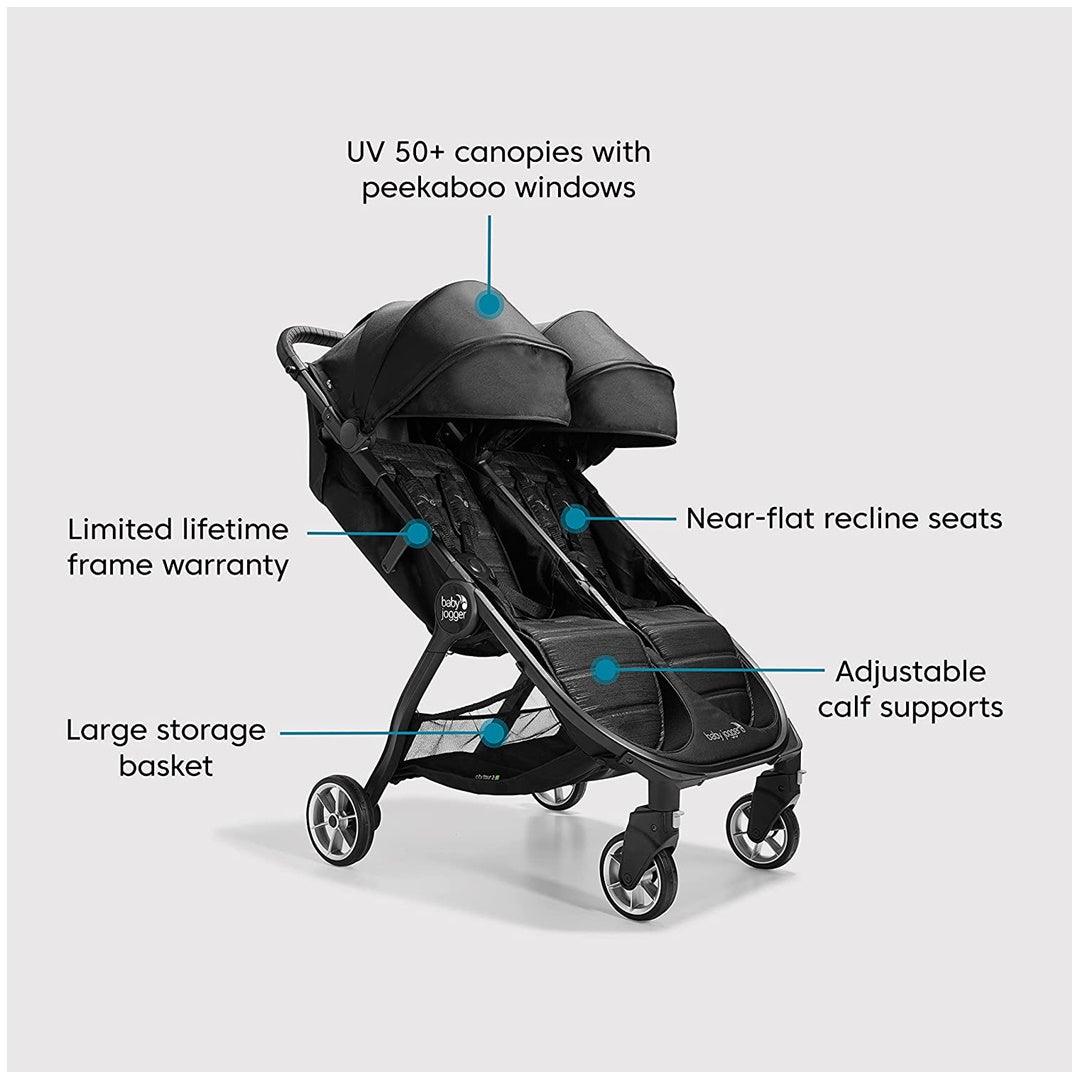 Baby Jogger - City Tour 2 Double Stroller, Pitch Black