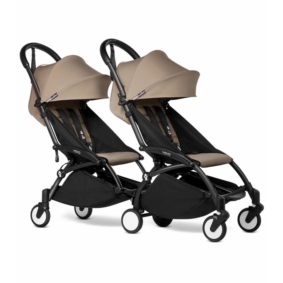 Babyzen YOYO Connect Double Stroller 6+ / 6+ Bundle - Black / Taupe