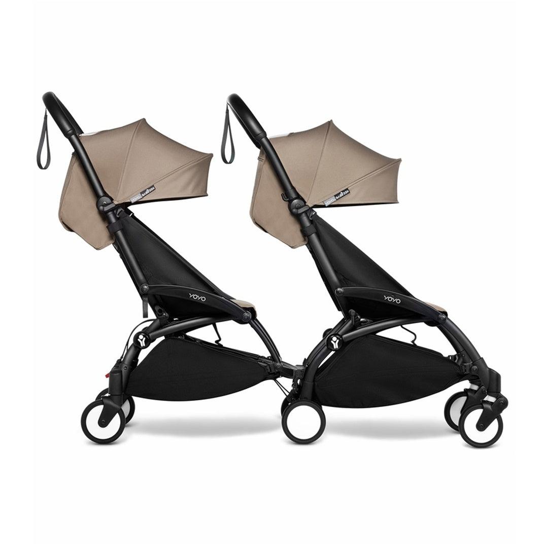 Babyzen YOYO Connect Double Stroller 6+ / 6+ Bundle - Black / Taupe